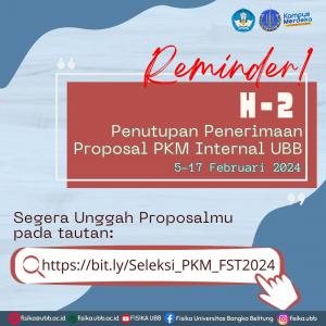 Penerimaan Proposal PKM 2024